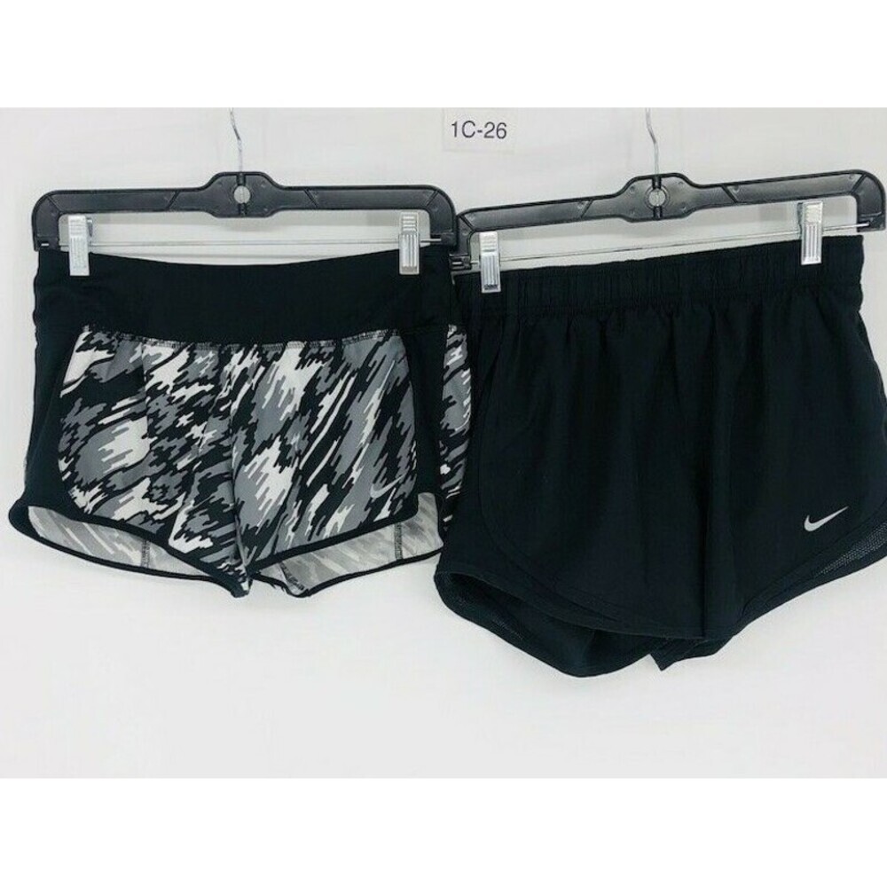 Nike Dri Fit Women's Black Polyester Running Athletic Shorts Size S *Lot of 2*